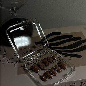 Brown Polka Dot Press-On Nails